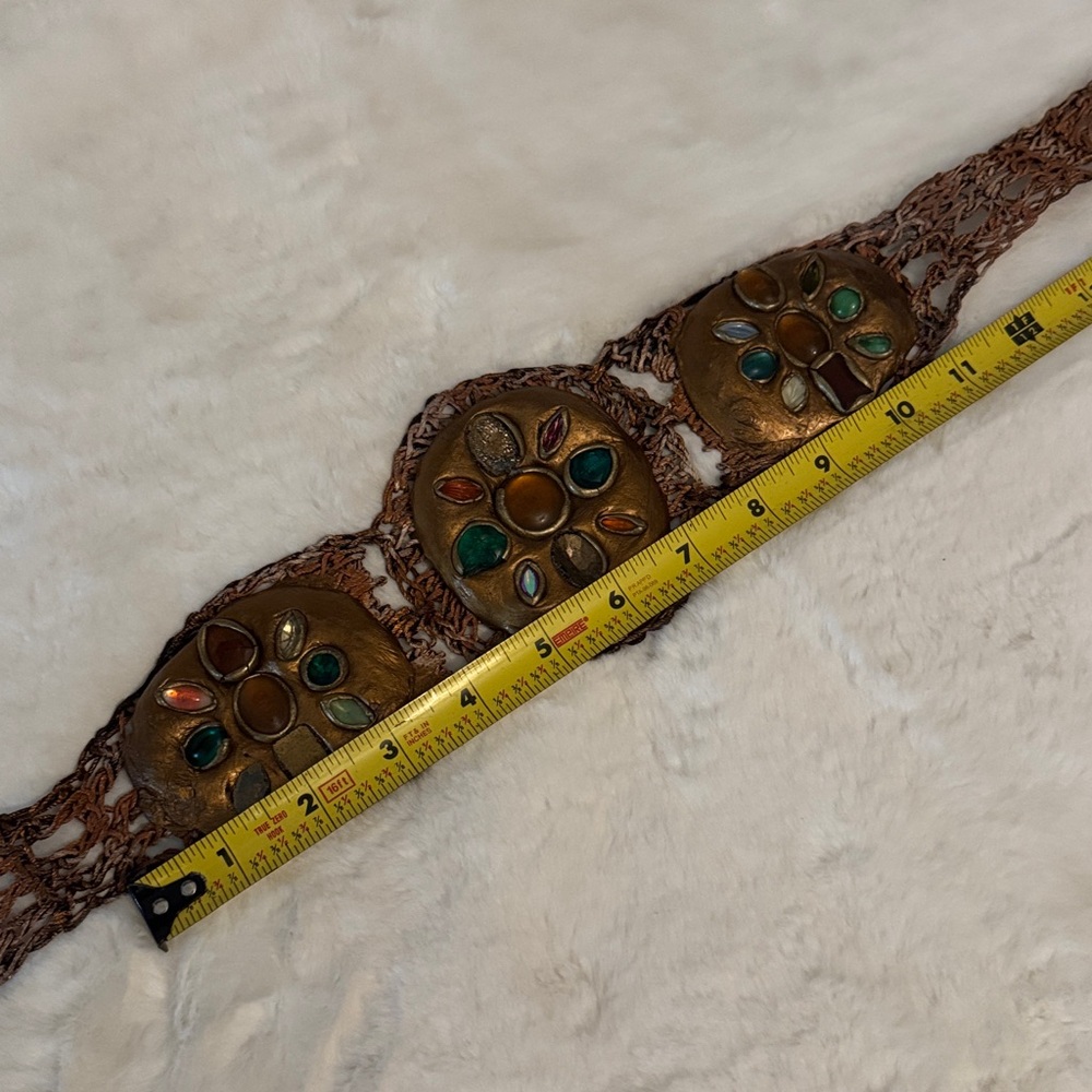 Unique Handmade Woven Bohemian Hippie Festival Belt, 1970s-1980s Era - Picture 13 of 15